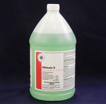 opaque jug with light green liquid inside, white label with red stripe - Ultimate II